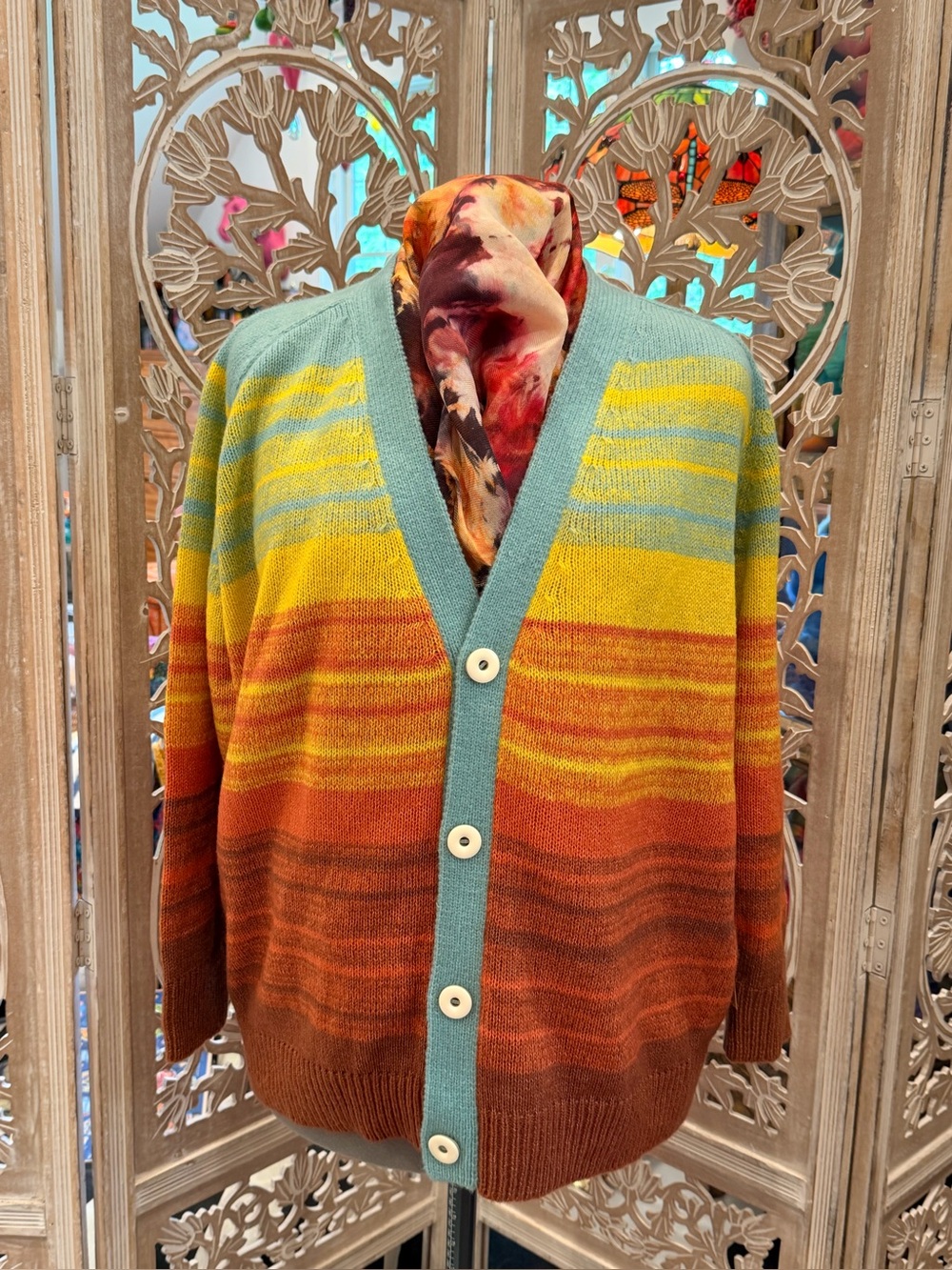 THE ELDER STATESMEN KNIT CARDIGAN. M